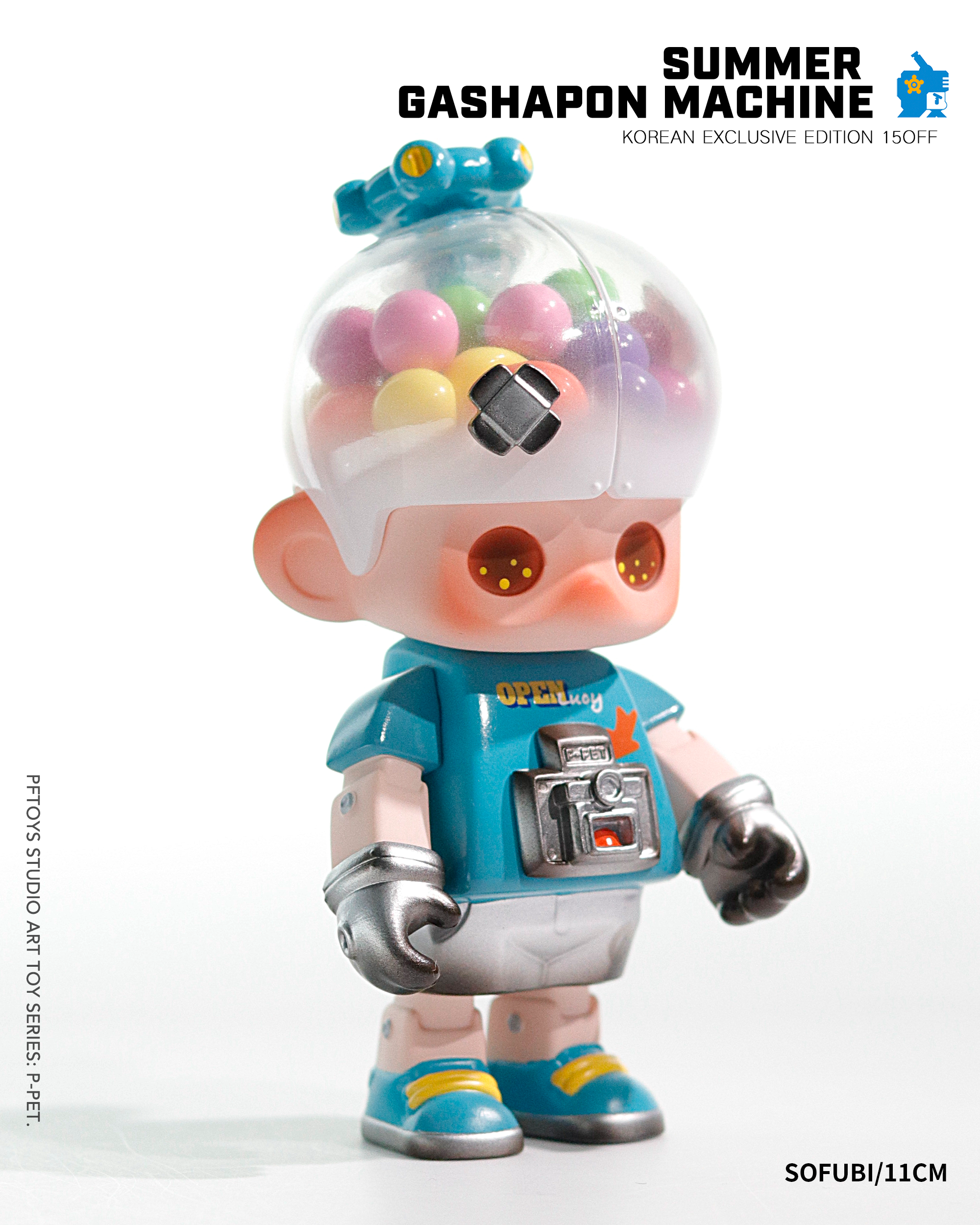 PF TOYS SERIES MINI P-PET Gashapon machine Blue / Art toys