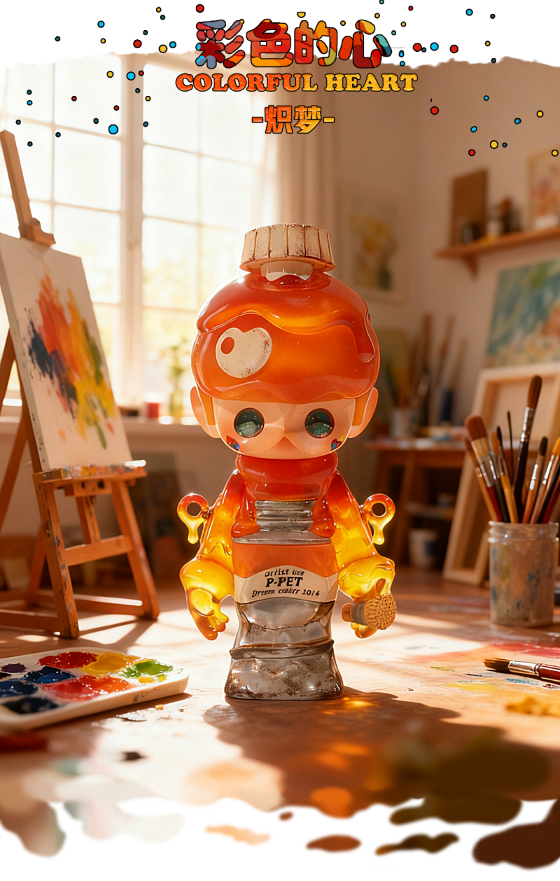 PF TOYS SERIES P-PET Colorful heart /Art toys