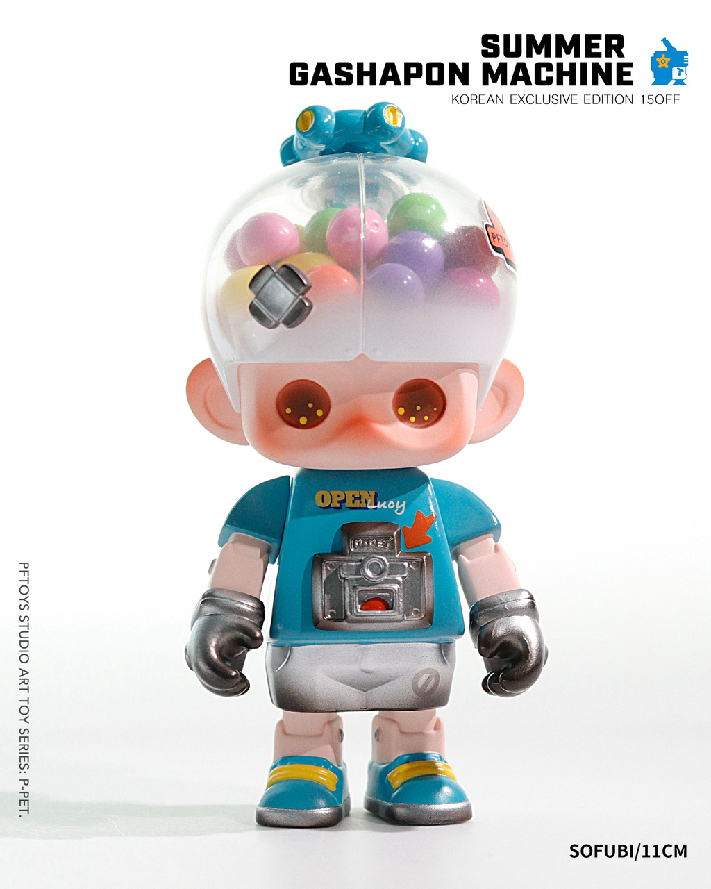 PF TOYS SERIES MINI P-PET Gashapon machine Blue / Art toys