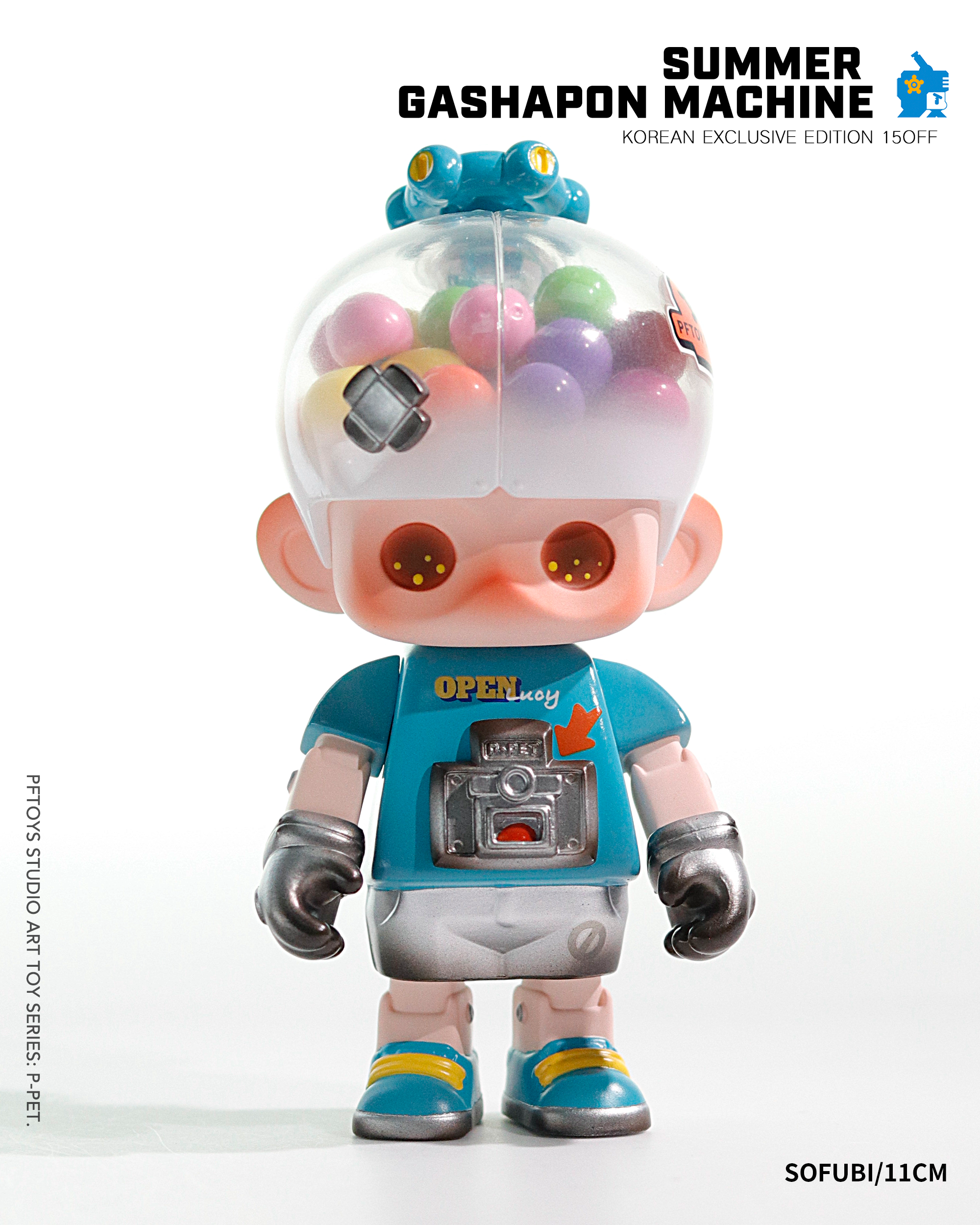PF TOYS SERIES MINI P-PET Gashapon machine Blue / Art toys