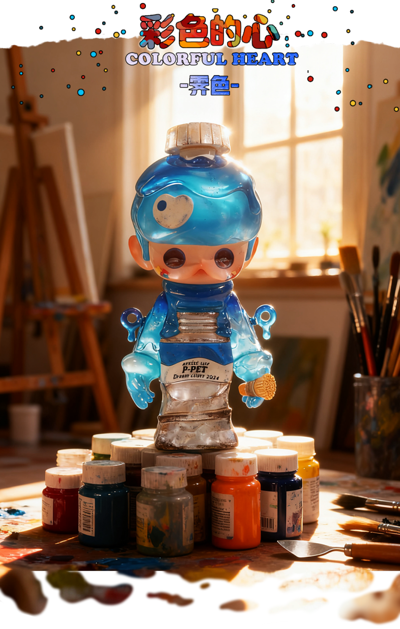 PF TOYS SERIES P-PET Colorful heart /Art toys