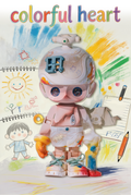 PF TOYS SERIES P-PET 5th Colorful heart /start your dream  /Art toys